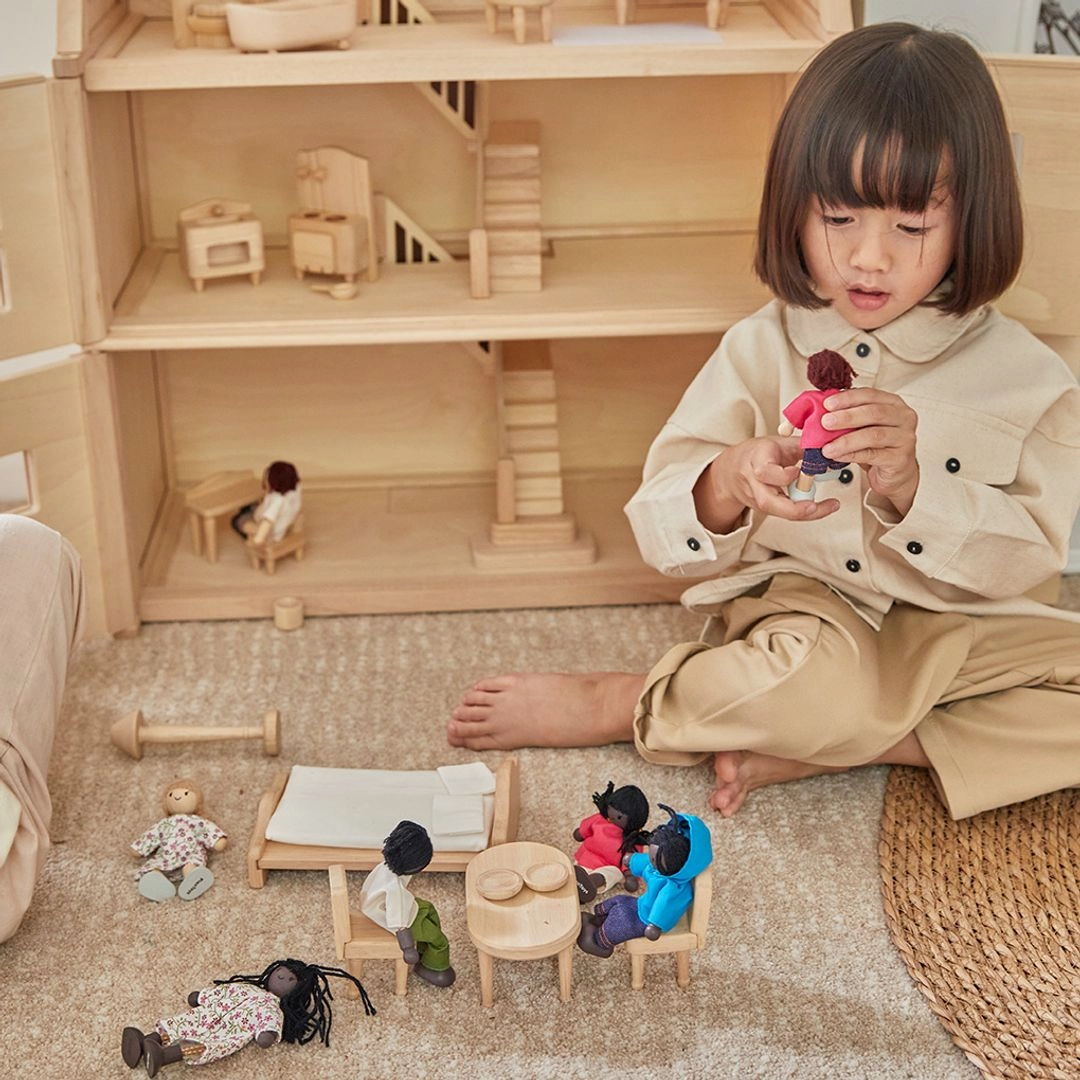 Victorian Wooden Dollhouse Furniture Set