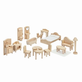 Victorian Wooden Dollhouse Furniture Set