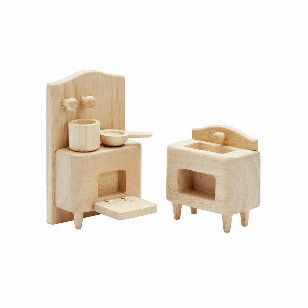 Victorian Wooden Dollhouse Furniture Set