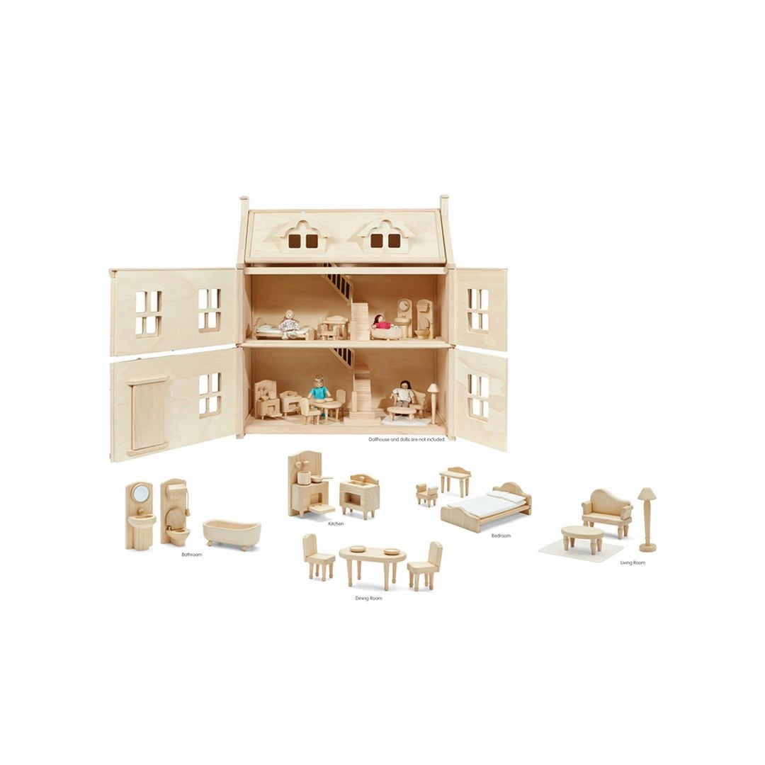 Victorian Wooden Dollhouse Furniture Set