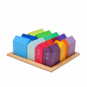 Village Building Blocks Set