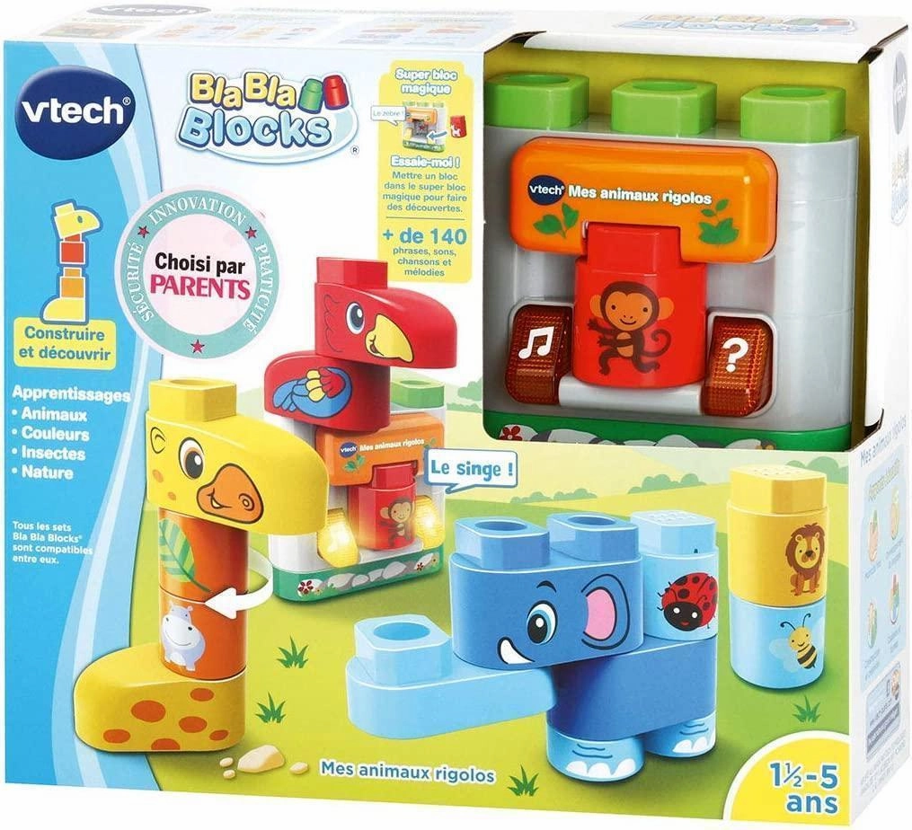 VTech 6046 Bla-Bla Blocks Electronic Building Kit With Funny Animals