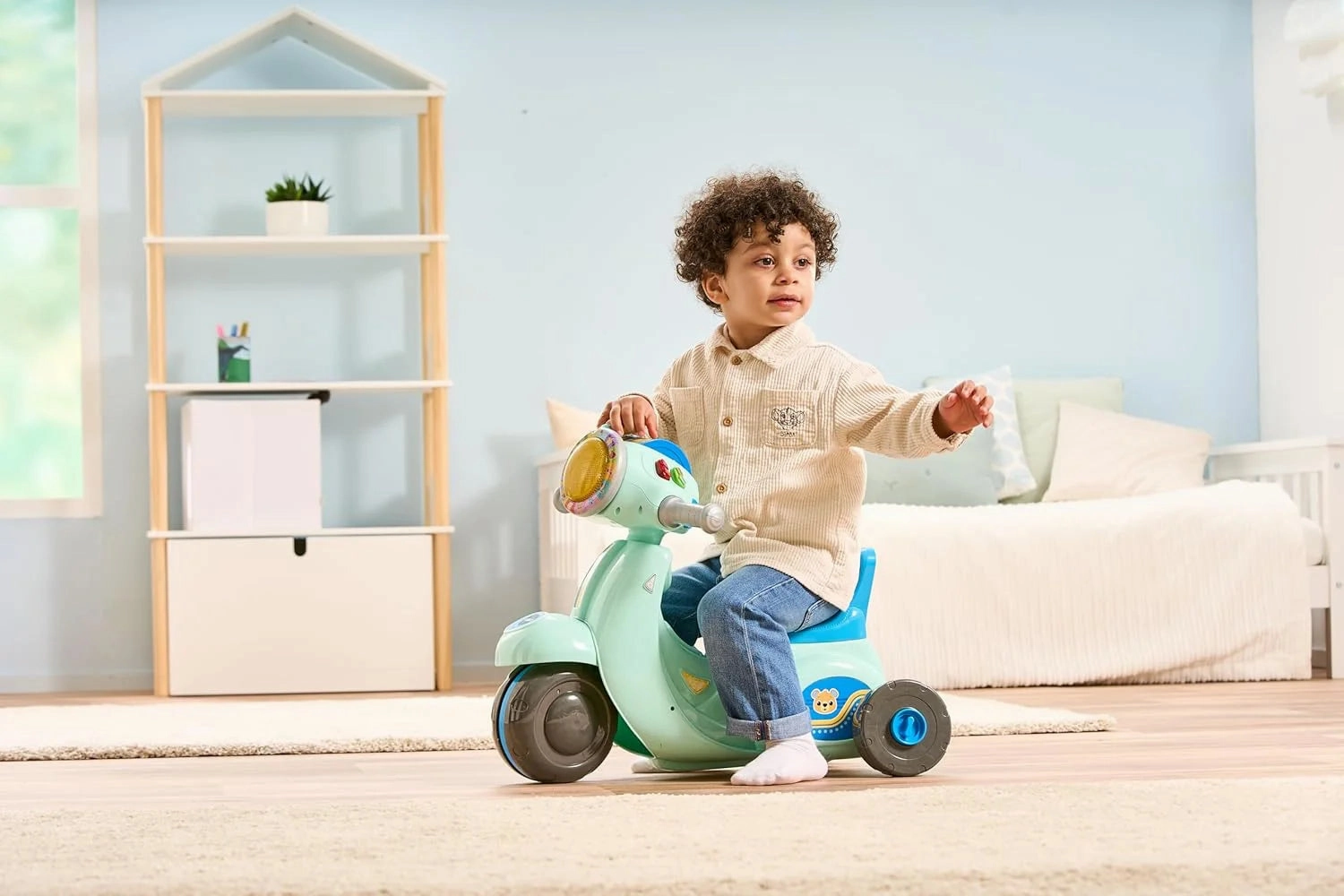 VTech Baby 2-in-1 Ride & Balance Scooter, Blue