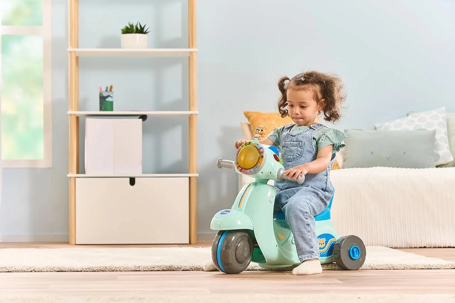 VTech Baby 2-in-1 Ride & Balance Scooter, Blue