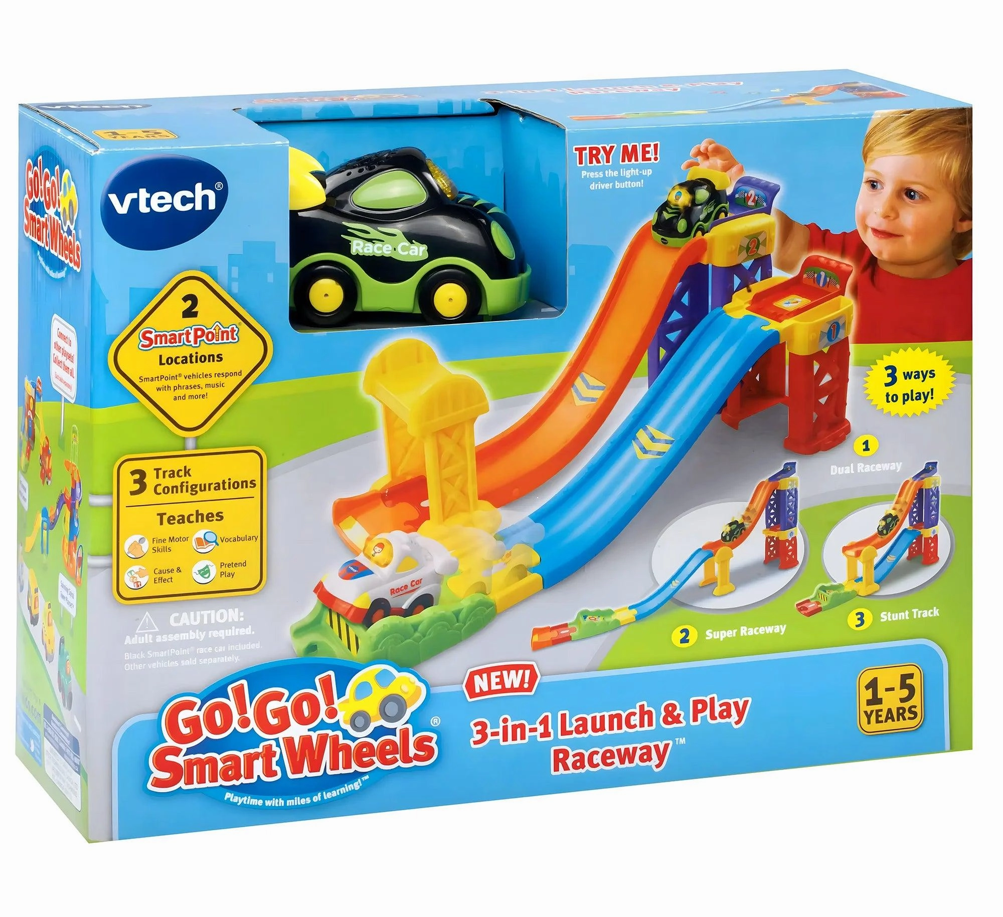 VTech Go! Go! Smart Wheels 3-in-1 Launch and Play Raceway Playset