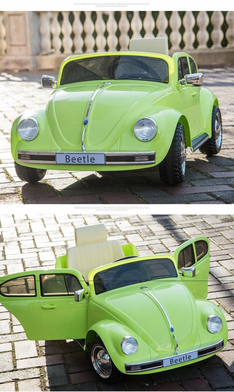 VW Beetle 12V Battery Ride-on Car with Remote Control - Colour Green