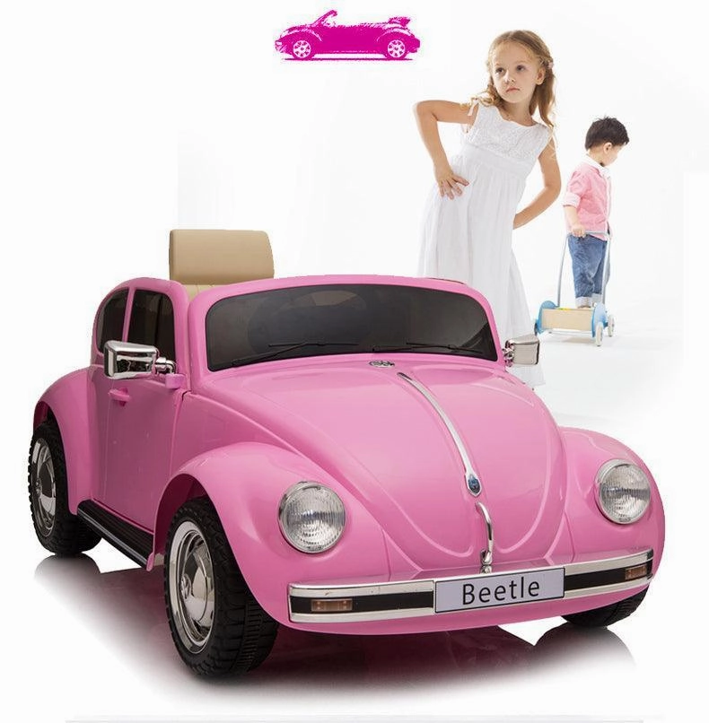 VW Beetle 12V Battery Ride-on Car with Remote Control - Colour Pink