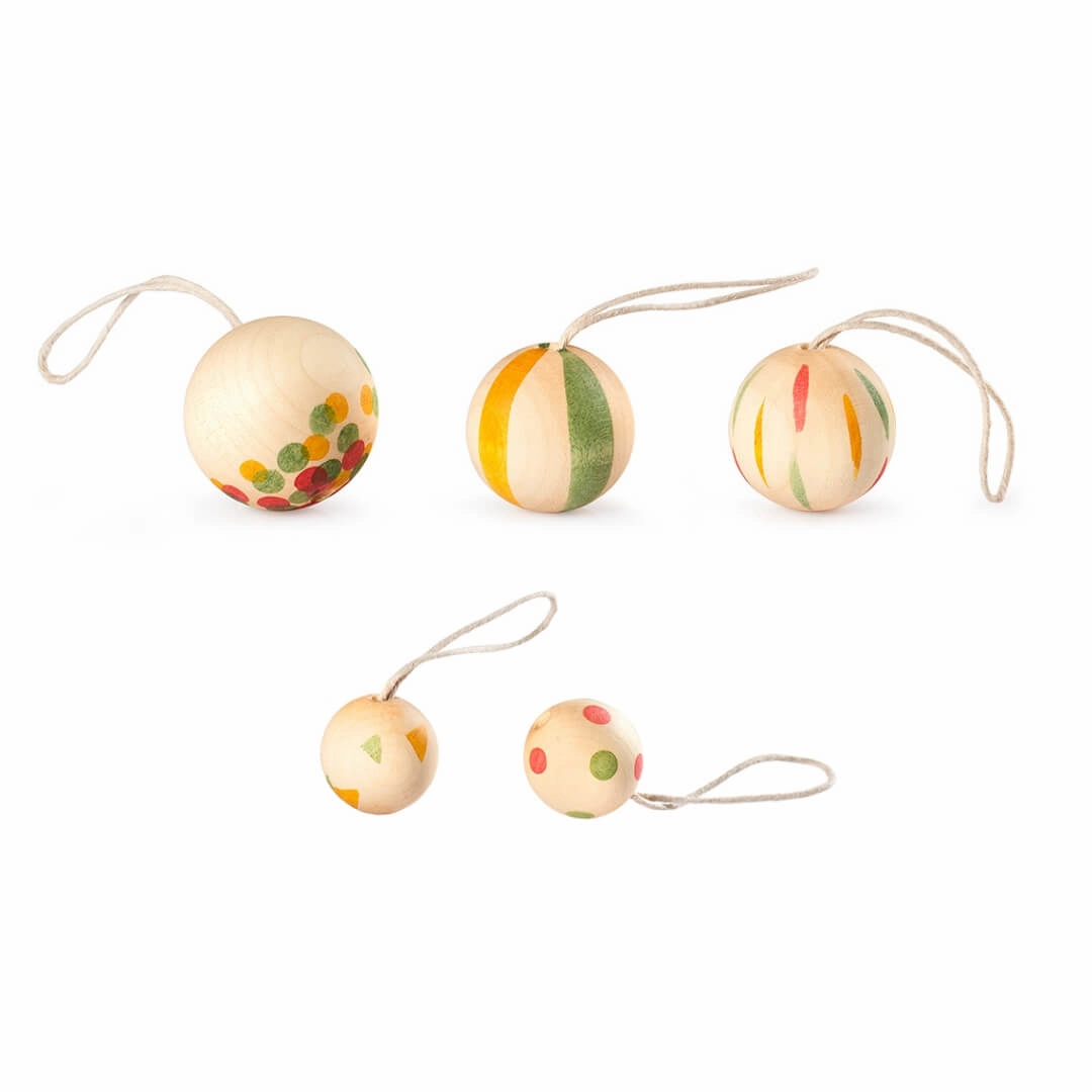 Wonder Balls Wooden Ornament Set