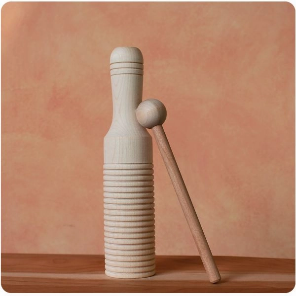 Wood Tone Block Instrument with Mallet