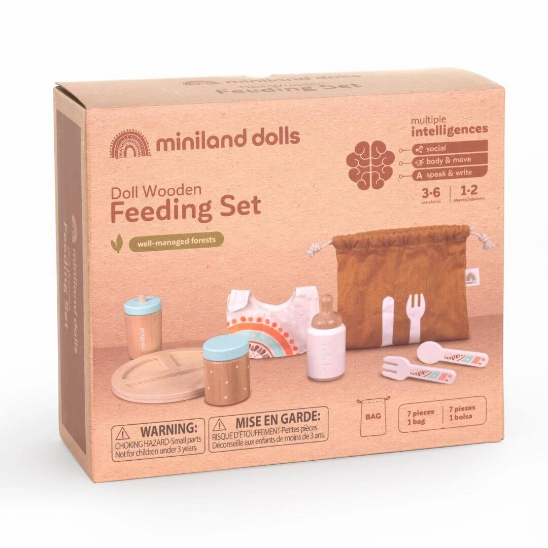 Wooden Doll Feeding Set