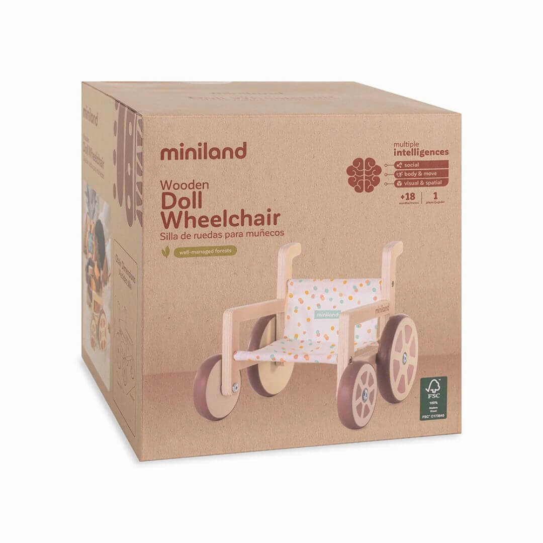 Wooden Doll Wheelchair