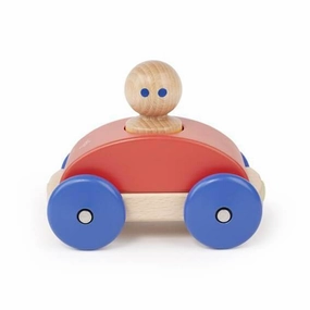 Wooden Magnetic Racer - Red