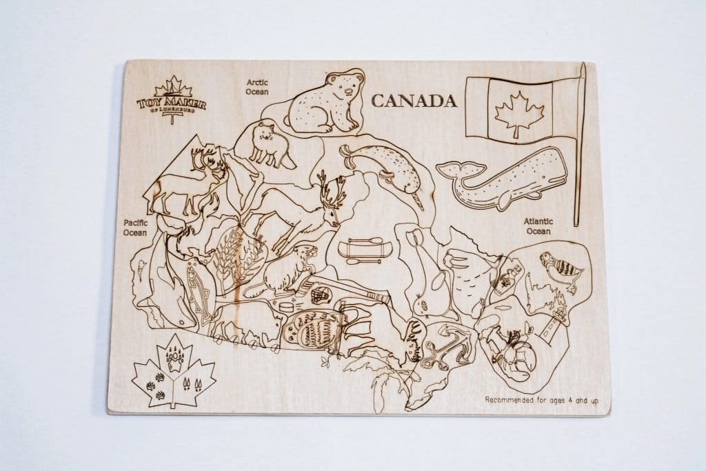 Wooden Map of Canada Puzzle