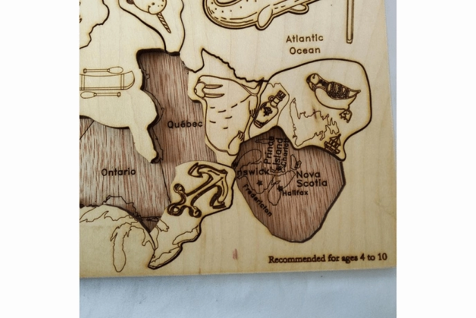 Wooden Map of Canada Puzzle