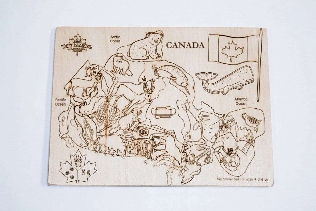 Wooden Map of Canada Puzzle