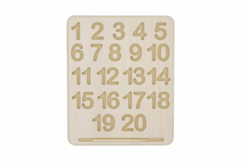 Wooden Number Tracing Board