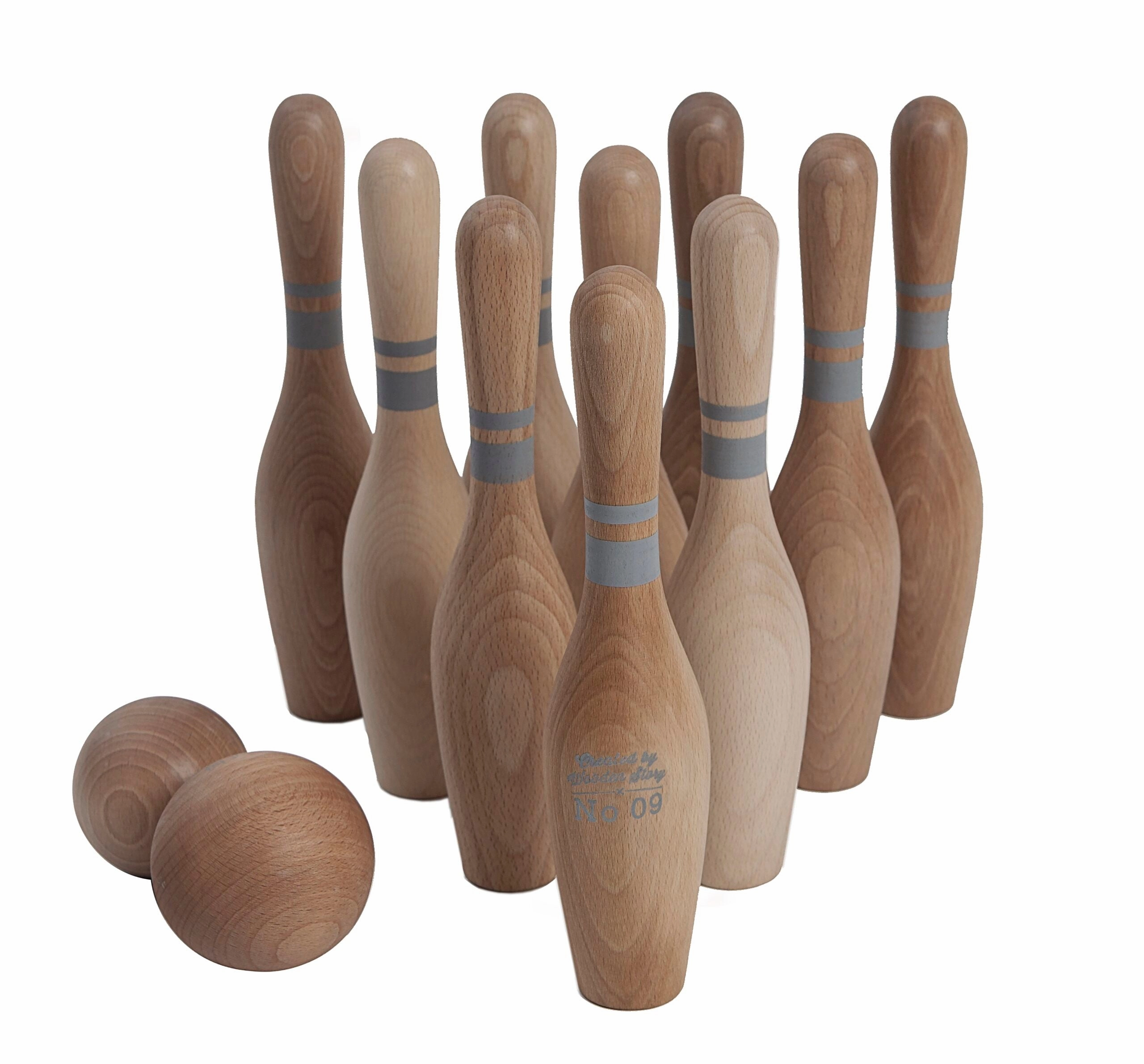 Wooden Story Natural Bowling Set