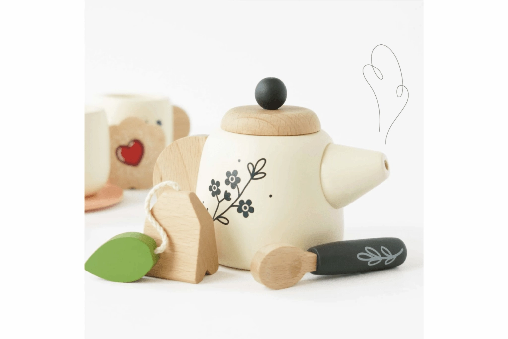 Wooden Tea Set with Tray
