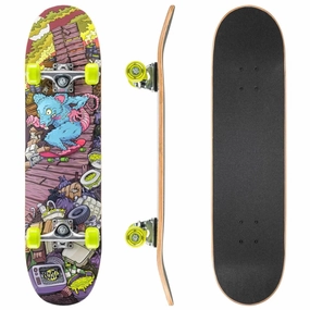 Xootz 31-inch Complete Double Kick Skateboard - Rat Ramp