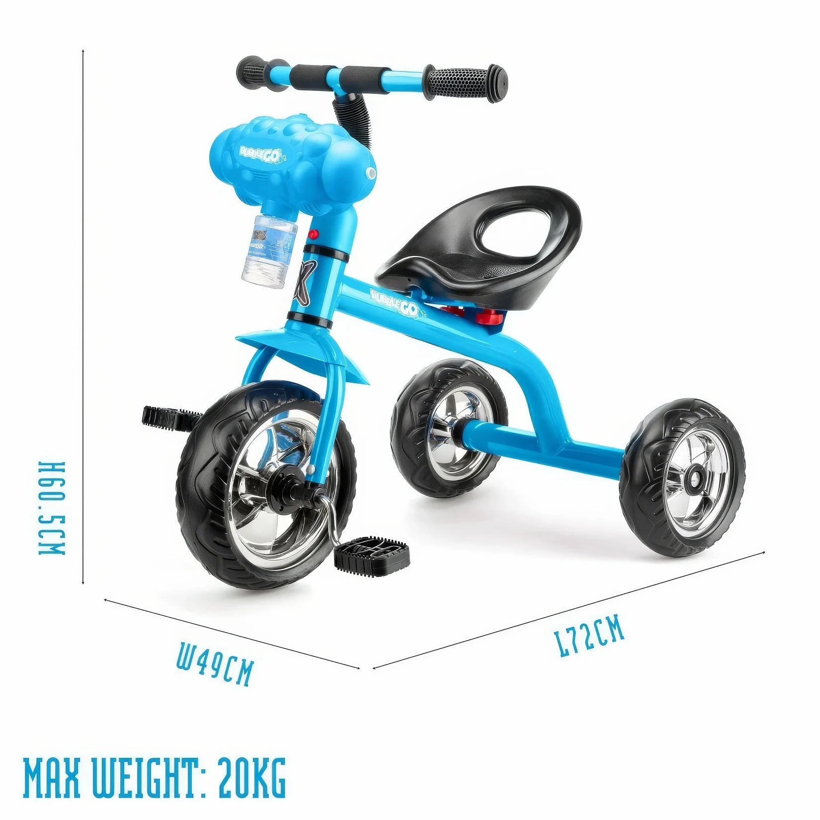 Xootz Bubble Go Trike - Kids Tricycle Blue