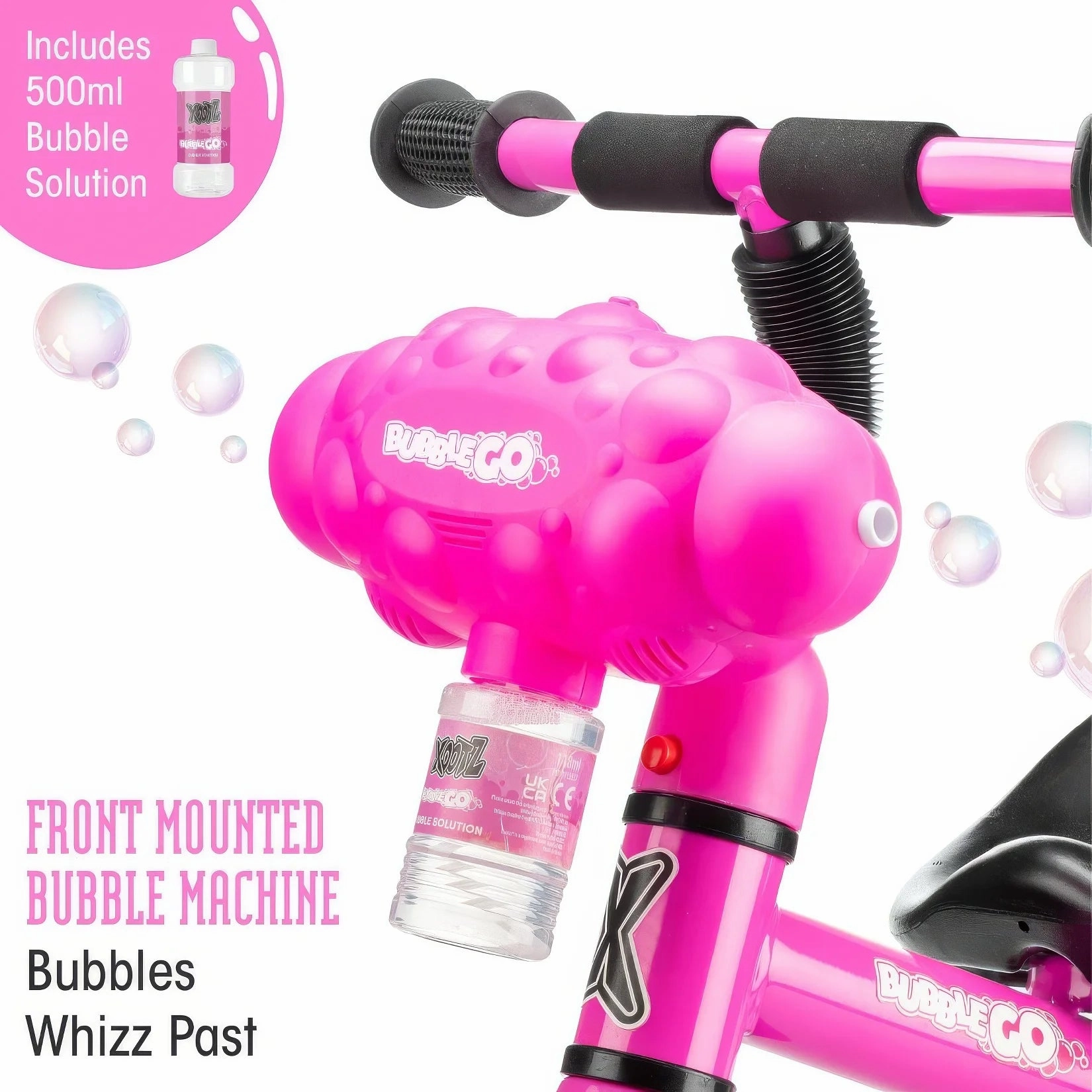 Xootz Bubble Go Trike - Kids Tricycle Pink