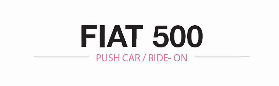 XOOTZ Fiat Kids Ride-On Car, Official Fiat 500, Pink