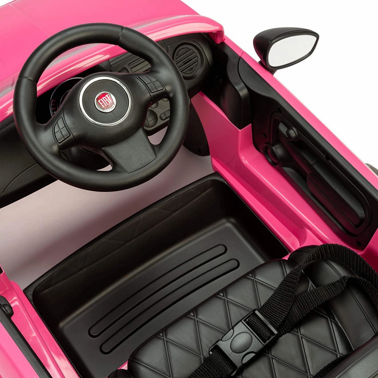 XOOTZ Fiat Kids Ride-On Car, Official Fiat 500, Pink