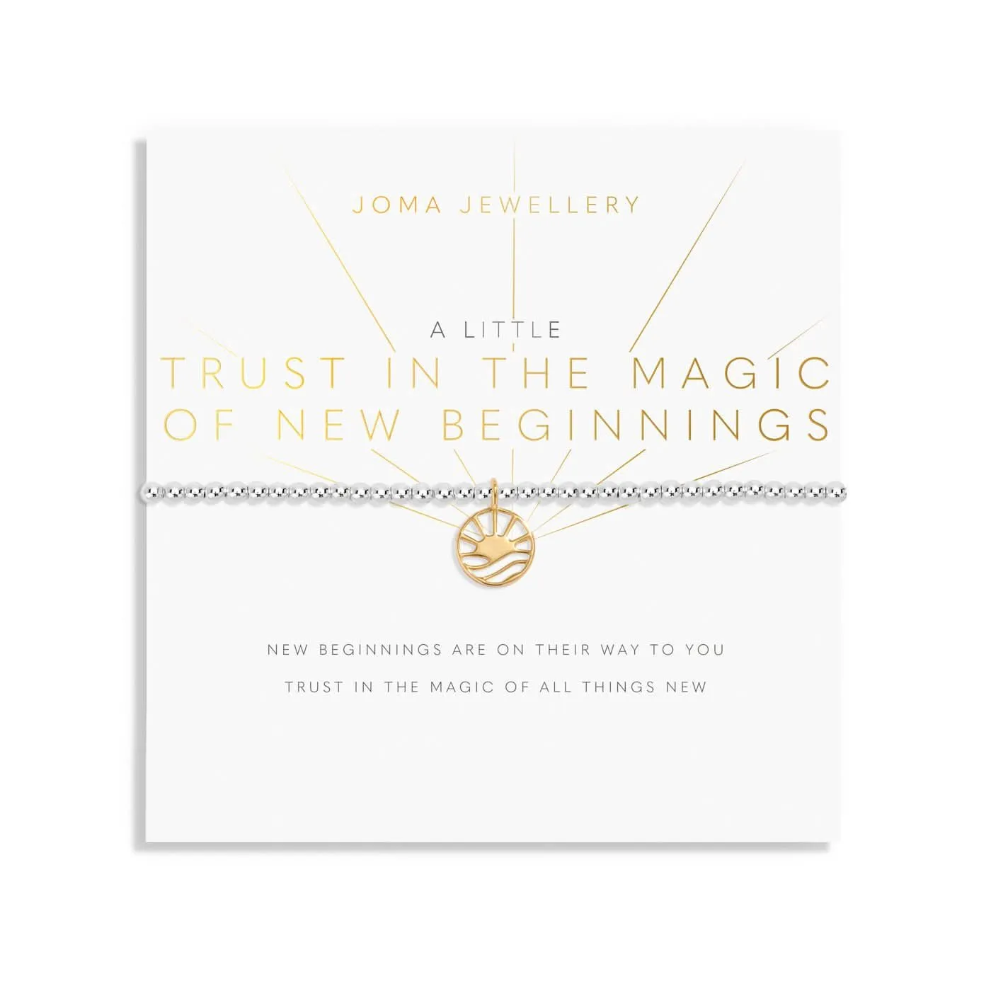 Un Peu de Confiance Dans la Magie des Nouveaux Départs Bracelet Plaqué Argent & Or 8154 Joma Jewellery