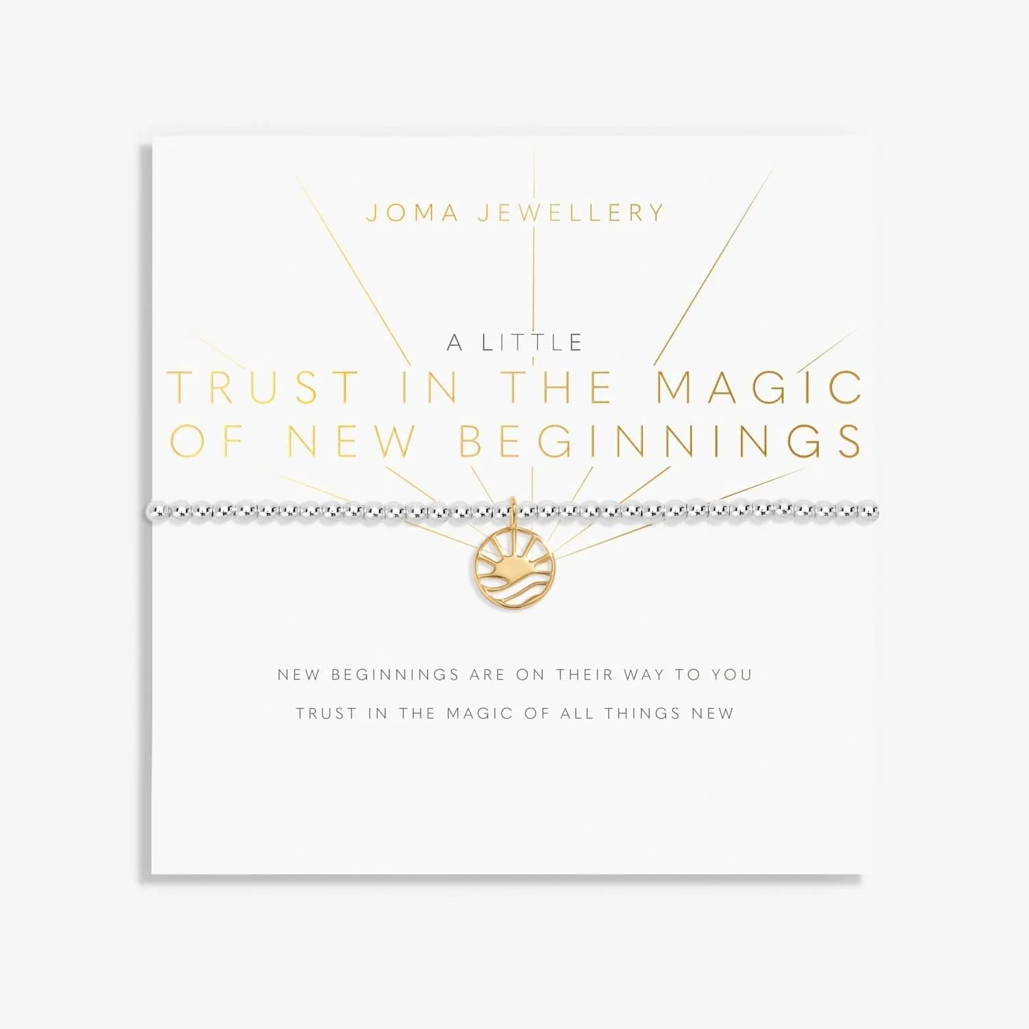 Un Peu de Confiance Dans la Magie des Nouveaux Départs Bracelet Plaqué Argent & Or 8154 Joma Jewellery