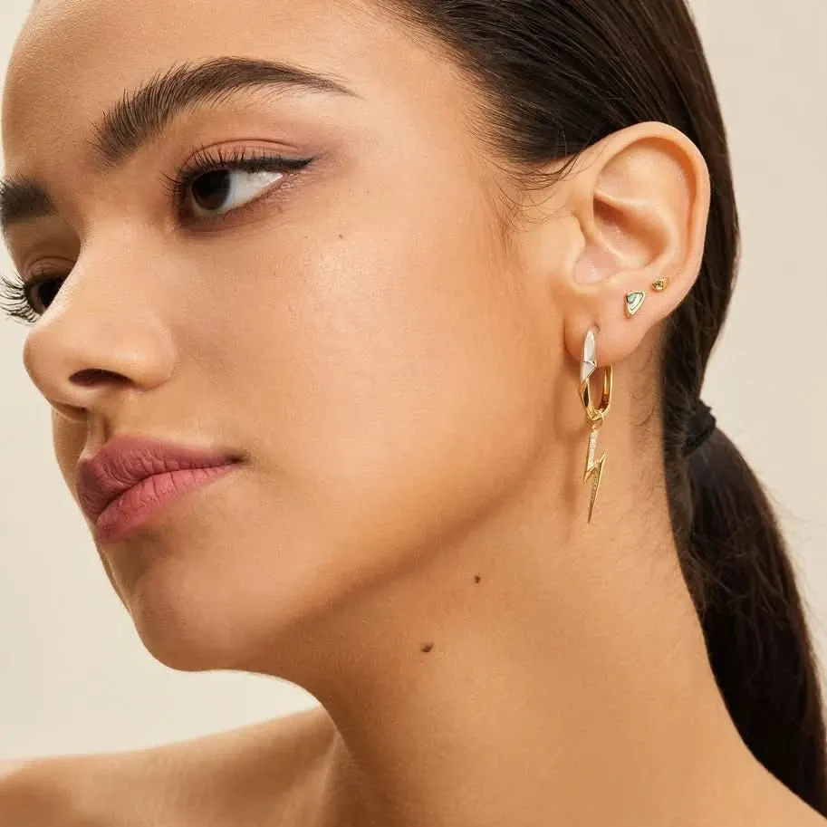 Boucles d'oreilles à clous Ania Haie Gold Arrow en nacre E049-01G Bijoux Ania Haie