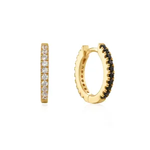 Ania Haie Or Noir Blanc Zirconium Cubique Huggies E060-01G Bijoux Ania Haie