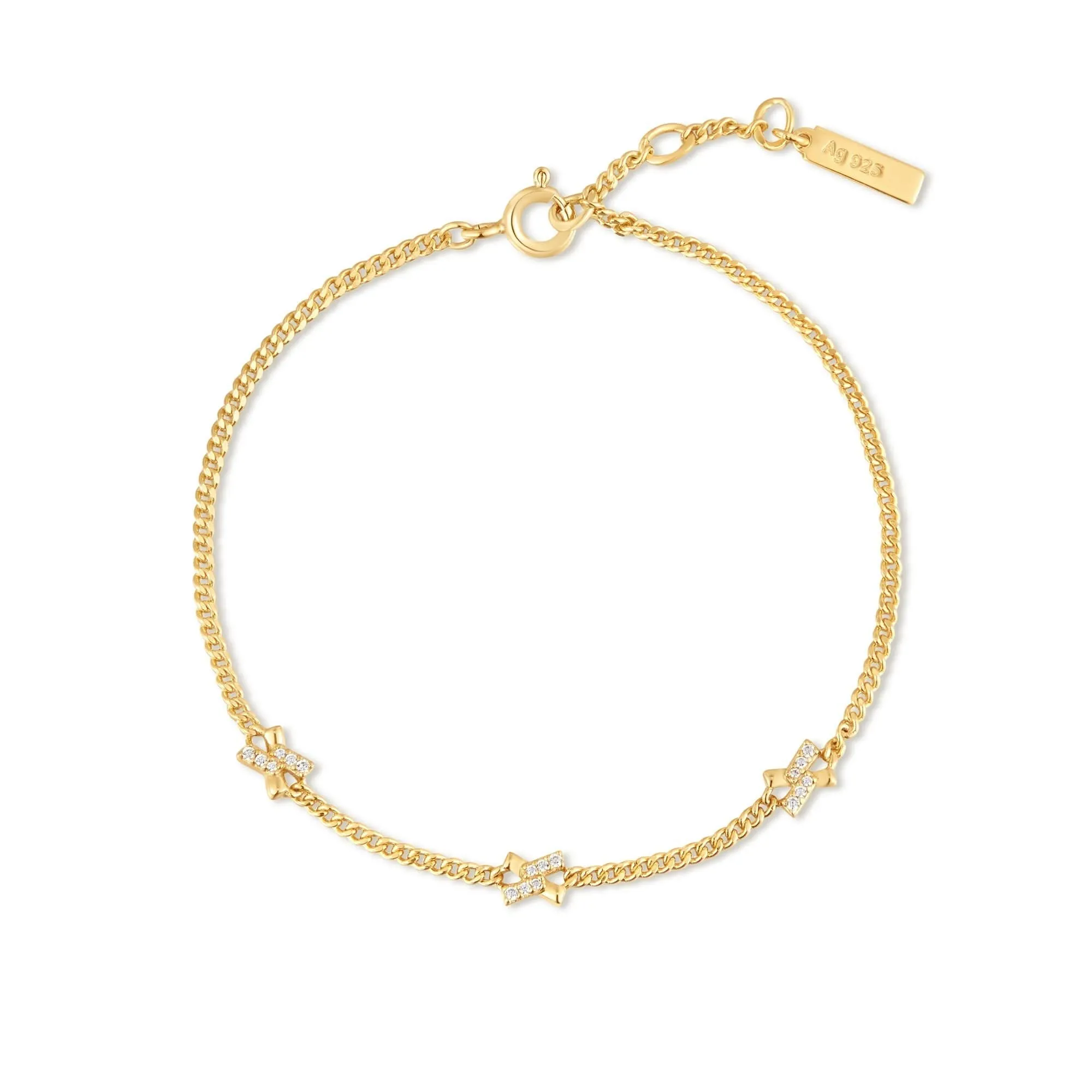 Bracelet Station Croix d'Or Ania Haie B061-03G Bijoux Ania Haie