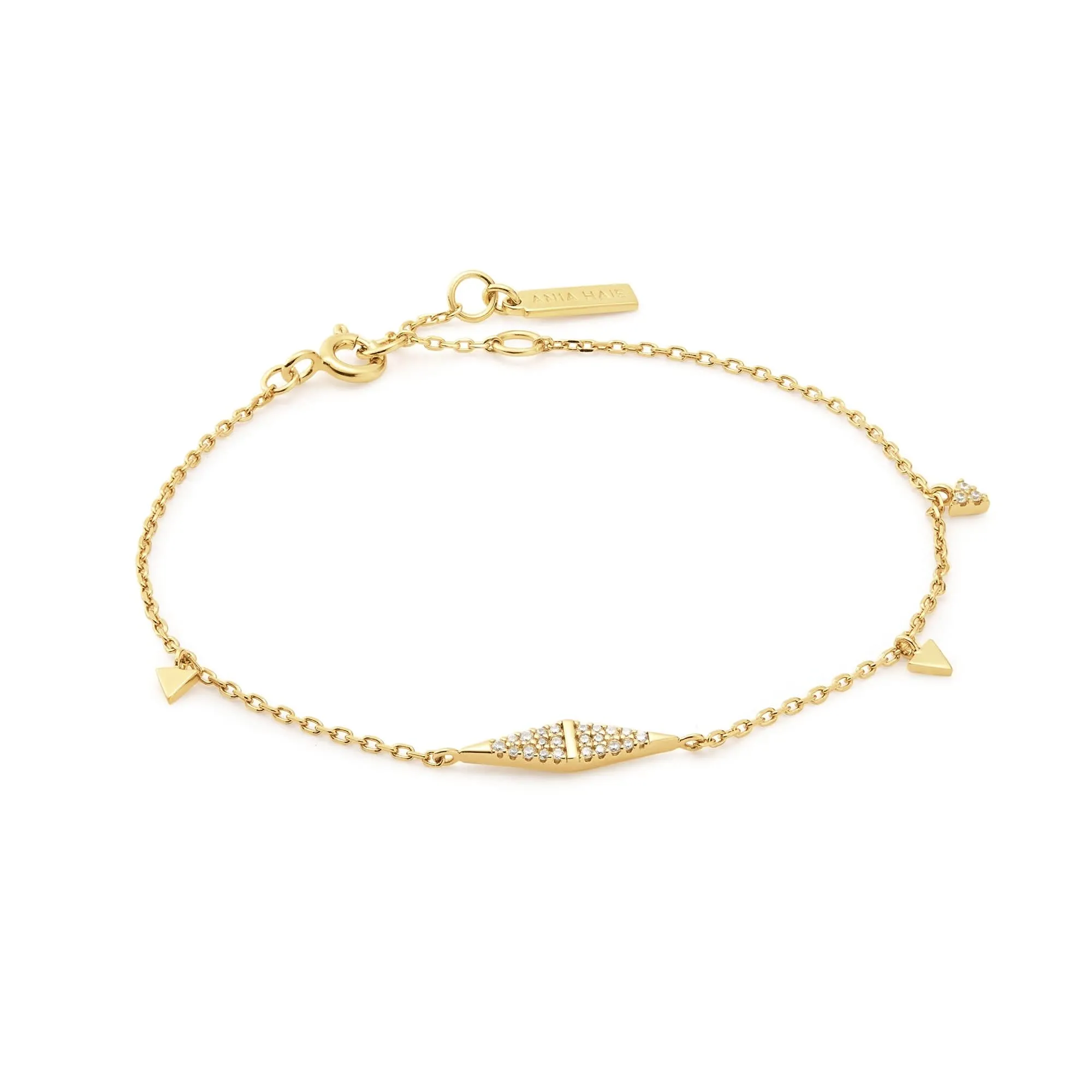 Bracelet chaîne géométrique doré Ania Haie B053-02G Bijoux Ania Haie