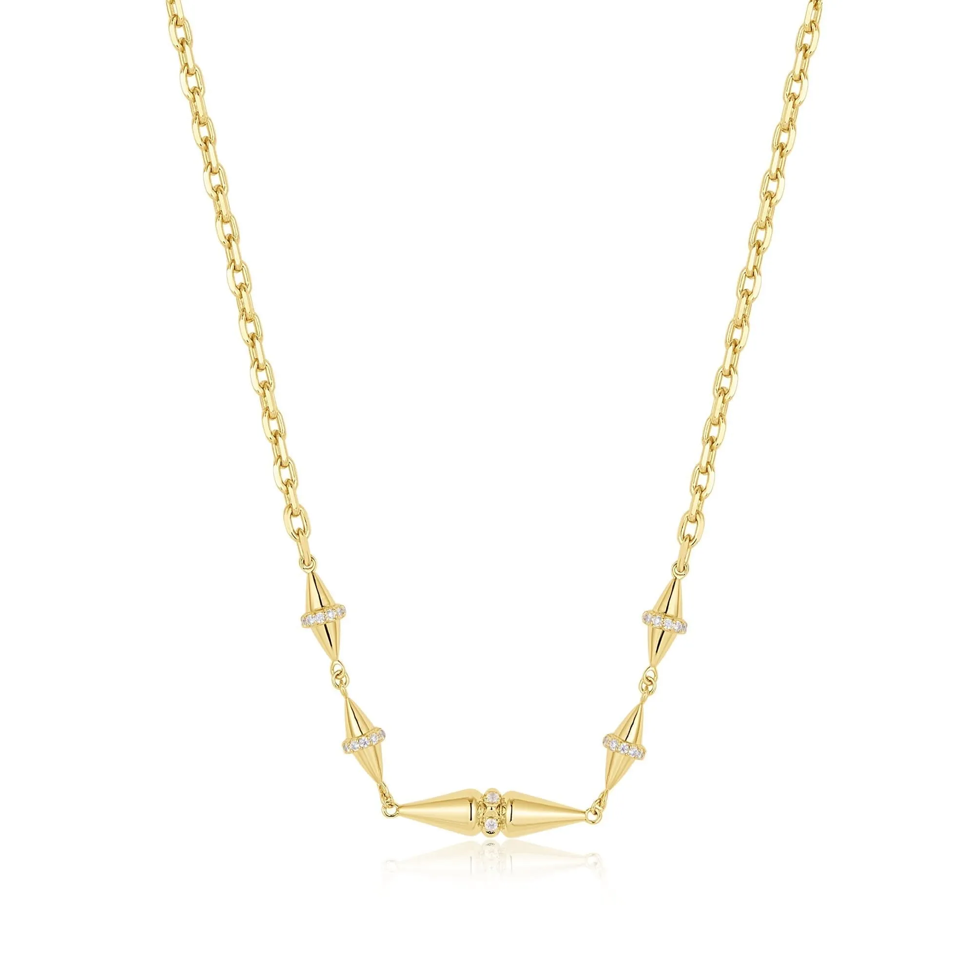 Collier chaîne géométrique doré Ania Haie N053-04G Bijoux Ania Haie