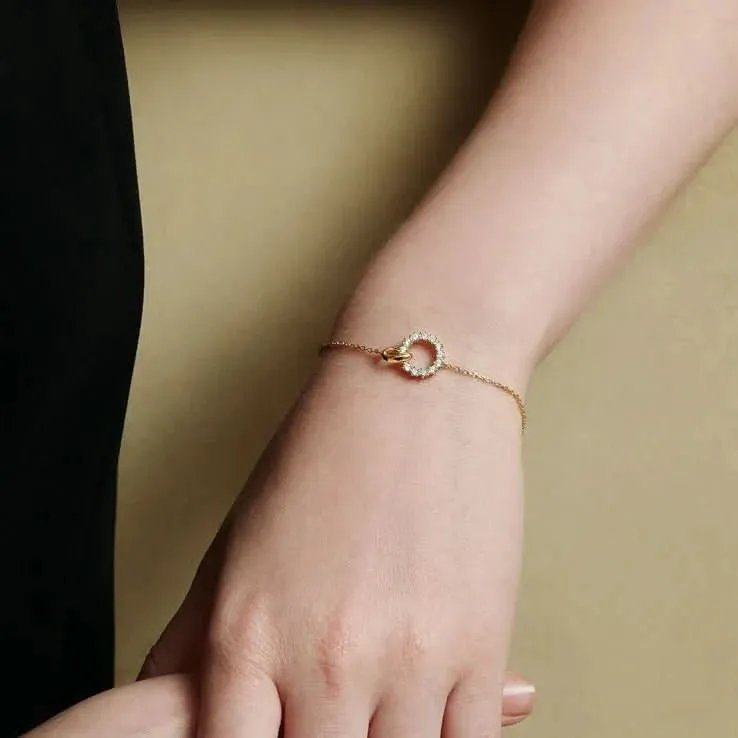 Ania Haie Bracelet Pavé de Cercles Entrelacés en Or B056-01G Bijoux Ania Haie