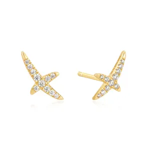 Boucles d'oreilles Ania Haie Gold Kiss Pavé Studs E057-02G Bijoux Ania Haie