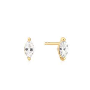 Boucles d'oreilles solitaires marquise en or Ania Haie E059-02G Bijoux Ania Haie