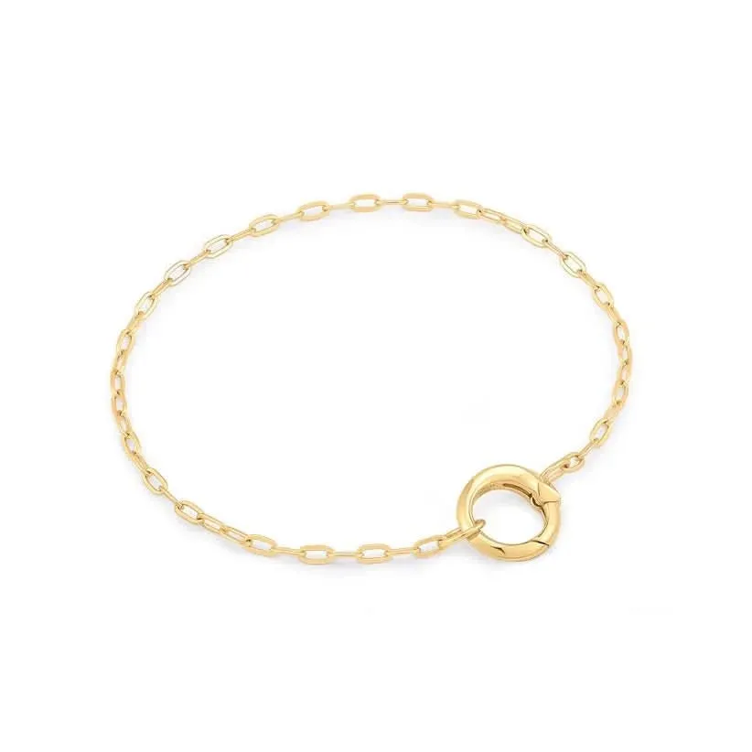 Bracelet Ania Haie avec chaîne mini lien doré et charme connecteur B048-02G Bijoux Ania Haie