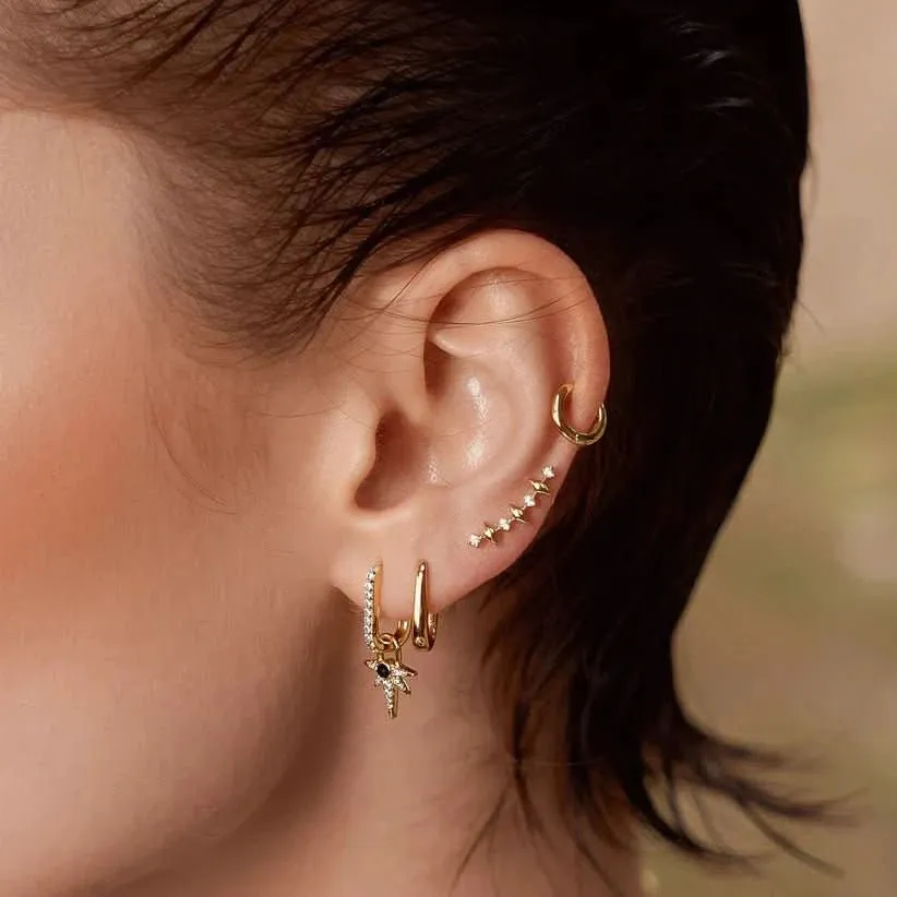 Boucles d'oreilles Ania Haie Gold Multi Sparkle Climber Studs E061-04G Bijoux Ania Haie