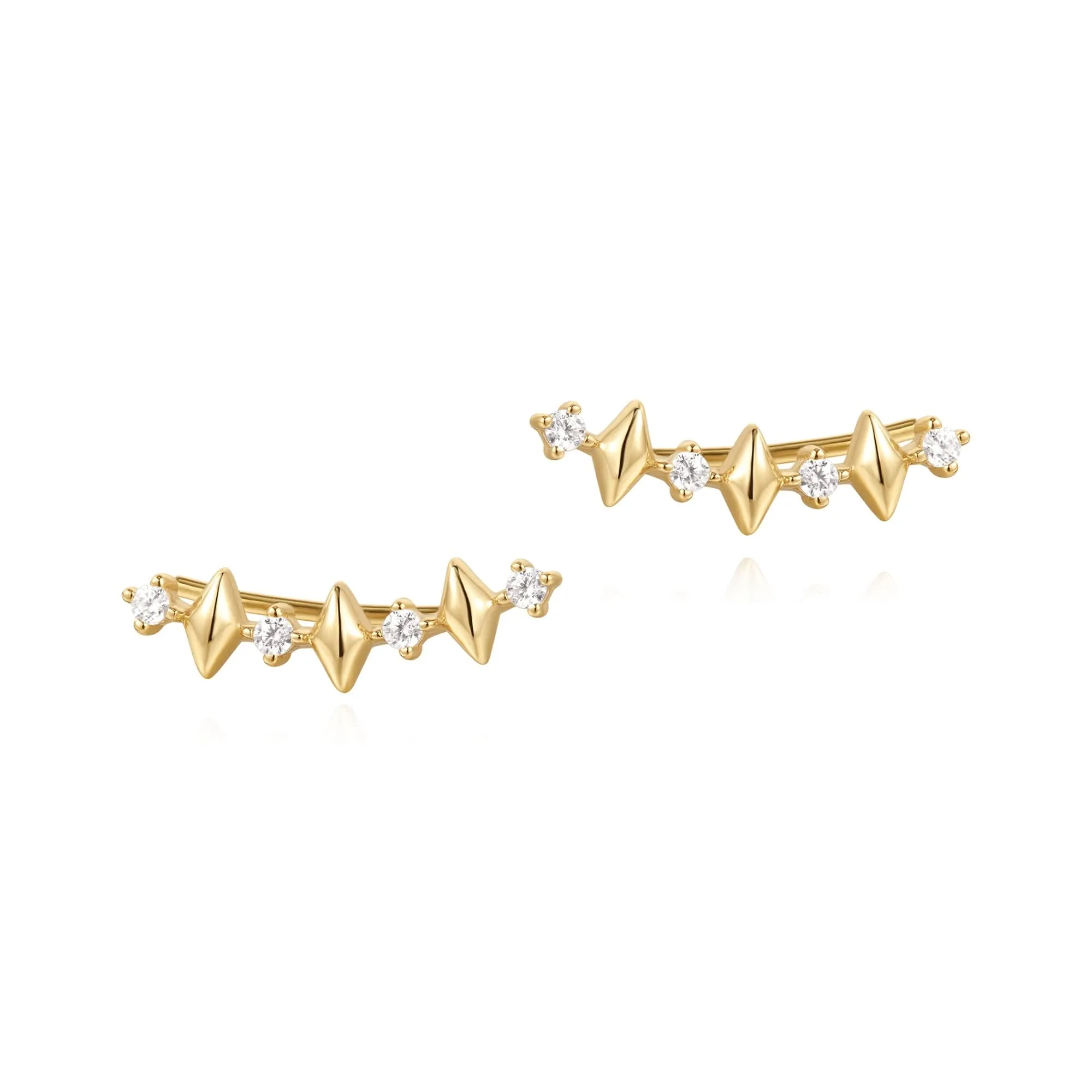 Boucles d'oreilles Ania Haie Gold Multi Sparkle Climber Studs E061-04G Bijoux Ania Haie