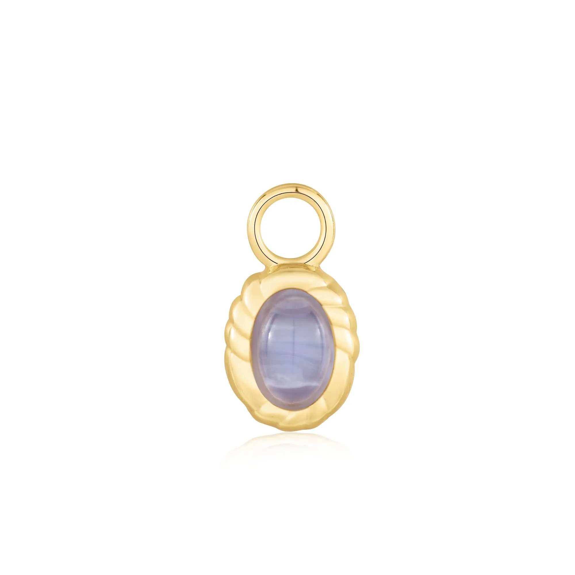 Ania Haie Boucle d'oreille ovale en or avec agate bleue Charme EC055-01G Bijoux Ania Haie