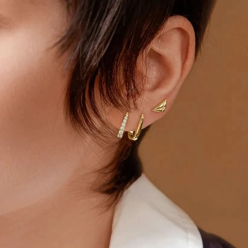 Ania Haie Boucles d'oreilles ovales en or E059-09G Bijoux Ania Haie