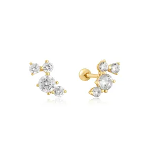 Boucles d'oreilles Barbell Pavé Or Climber Ania Haie E058-01G Bijoux Ania Haie