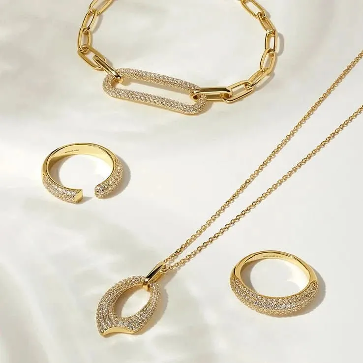 Bracelet Ania Haie en Or Pavé avec Maillons B051-01G Bijoux Ania Haie