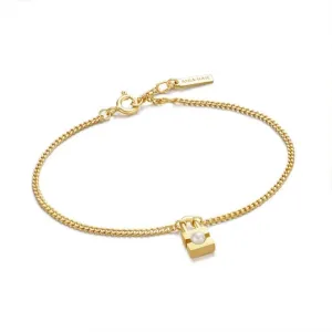 Bracelet cadenas perle dorée Ania Haie B054-01G Bijoux Ania Haie