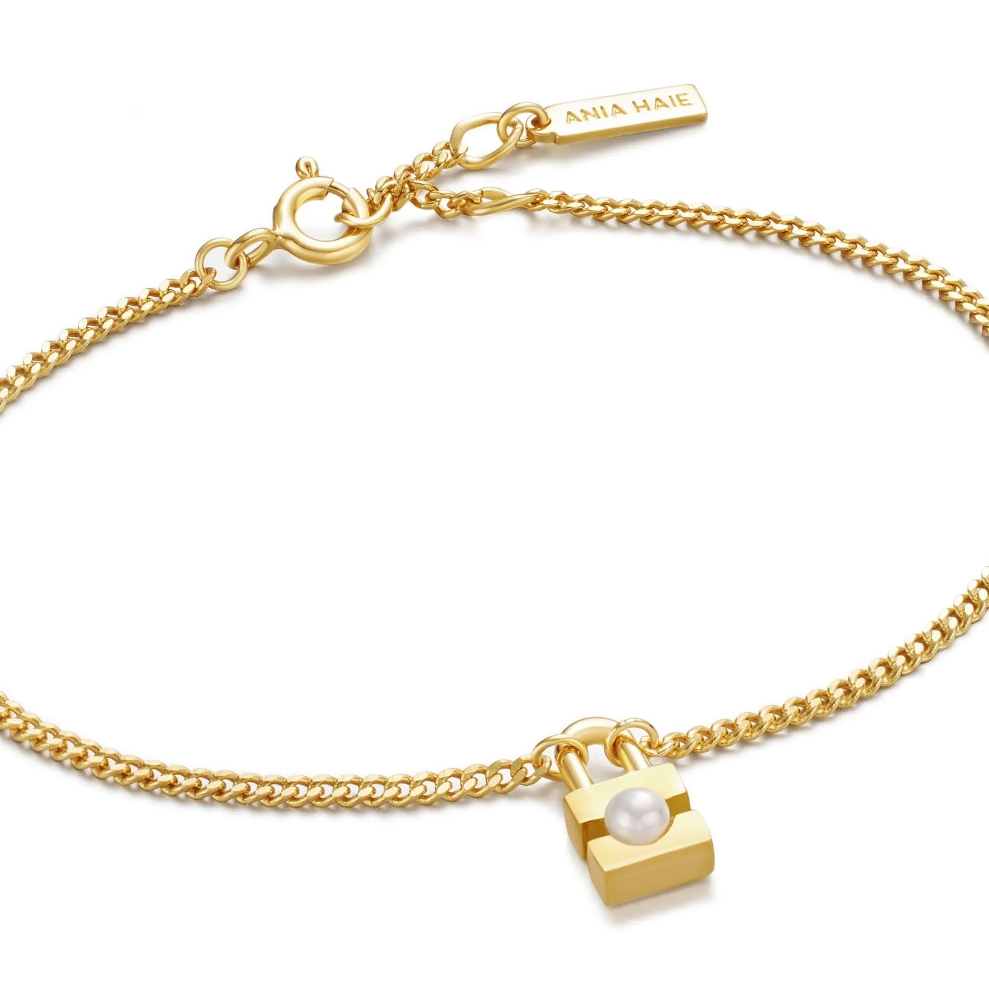 Bracelet cadenas perle dorée Ania Haie B054-01G Bijoux Ania Haie