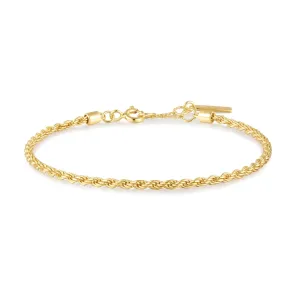 Bracelet torsadé en corde dorée Ania Haie B058-04G Bijoux Ania Haie