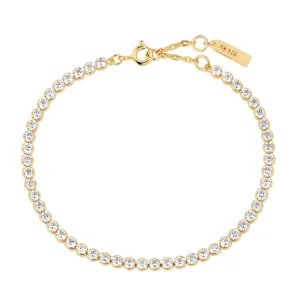 Bracelet Ania Haie en or avec rangée de pierres serties B058-06G Bijoux Ania Haie