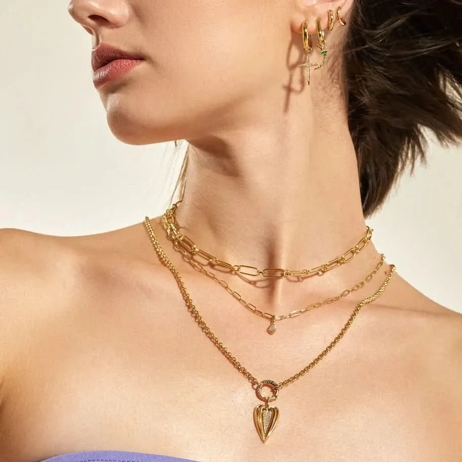 Charme Cœur Sculpté en Or Ania Haie NC048-37G Bijoux Ania Haie