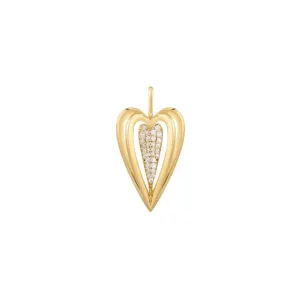 Charme Cœur Sculpté en Or Ania Haie NC048-37G Bijoux Ania Haie